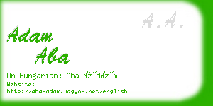 adam aba business card